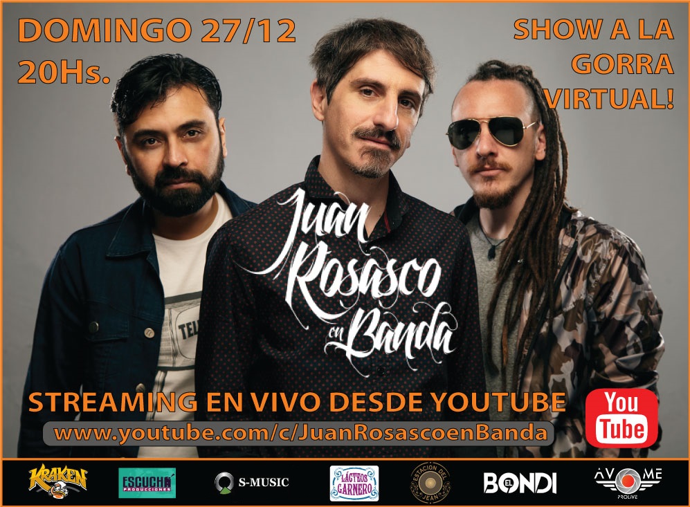 Juan Rosasco en Banda dará un show streaming el próximo 27 de diciembre
