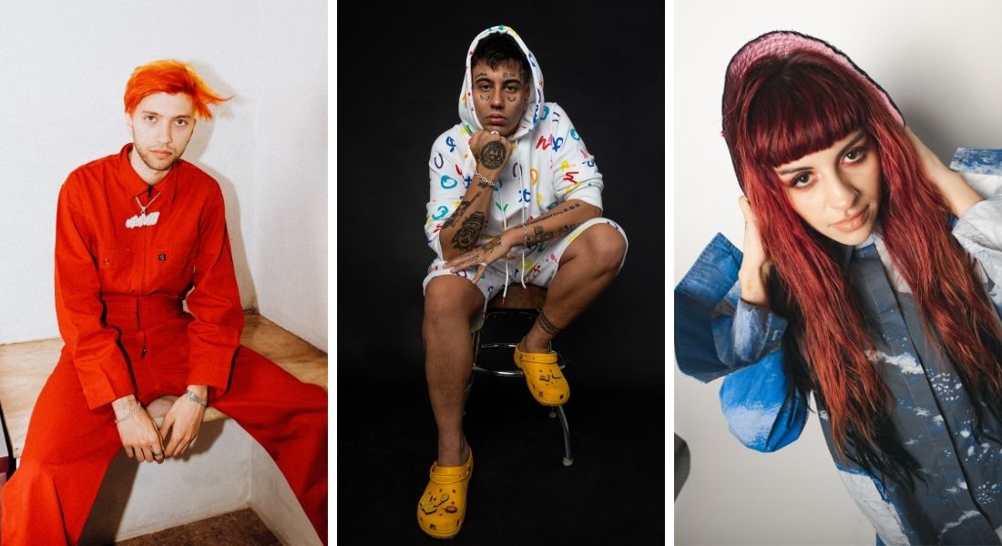 Cazzu, Duki y Bhavi en el Buenos Aires Fashion Week AW2021