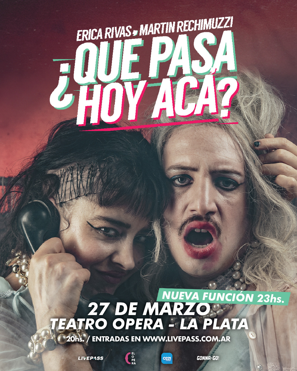 Disponible una nueva función para Érica Rivas y Martín Rechimuzzi en 