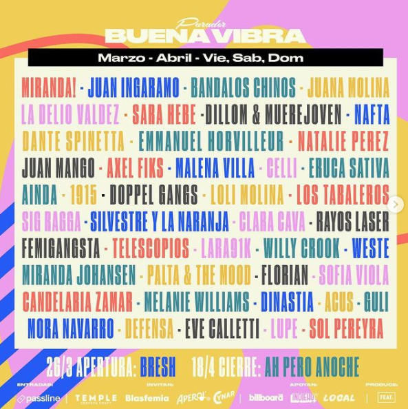 Festival Buena Vibra: apertura de la mano de Miranda!, Rayos Laser y la BRESH