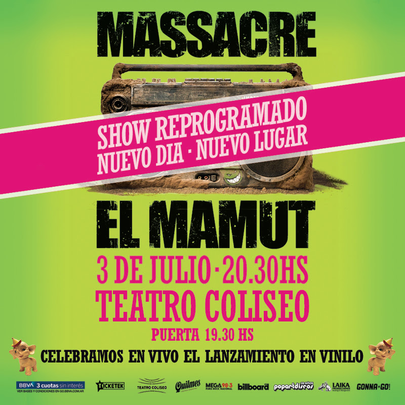 Massacre reprogramó su show en el Teatro Coliseo