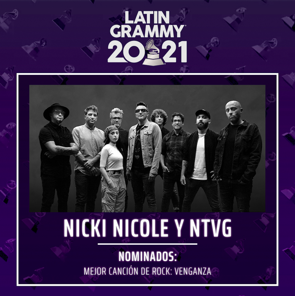 Nicki Nicole y NTVG, nominados a Mejor Canción de Rock en los Latin GRAMMY