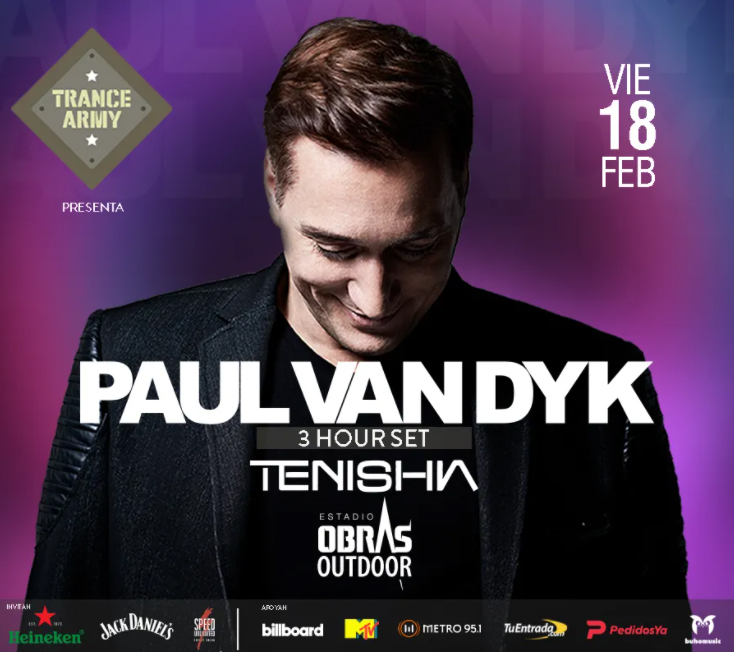 Trance Army presenta a Paul Van Dyk en el Estadio Obras