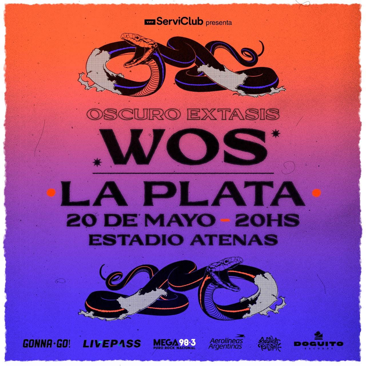 Wos presenta Oscuro Éxtasis en el Estadio Atenas de La Plata