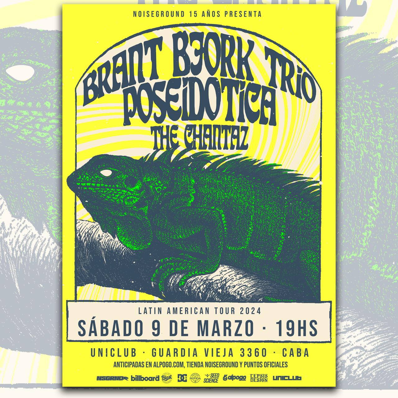 Brant Bjork llega a Uniclub de la Mano de Poseidótica y The Chantaz
